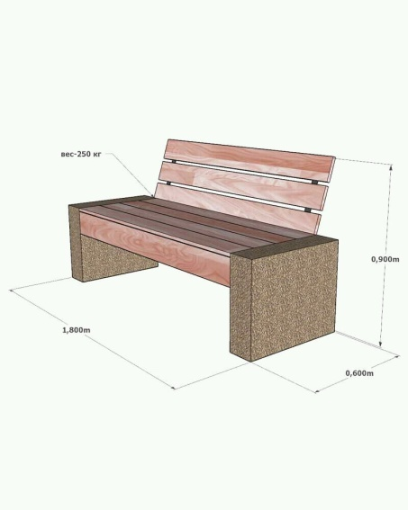 Бетонные скамейки от производителя